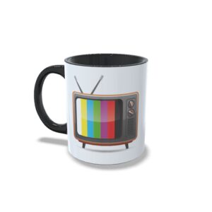 caneca tv faixa coloridas